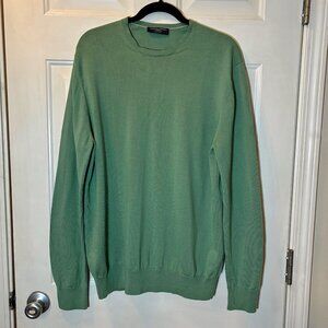 Charles Tyrwhitt Men’s XL Fine Merino Wool Crewneck Sweater — Green Classic Fit
